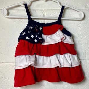 American Baby Patriotic American Flag Summer Dress